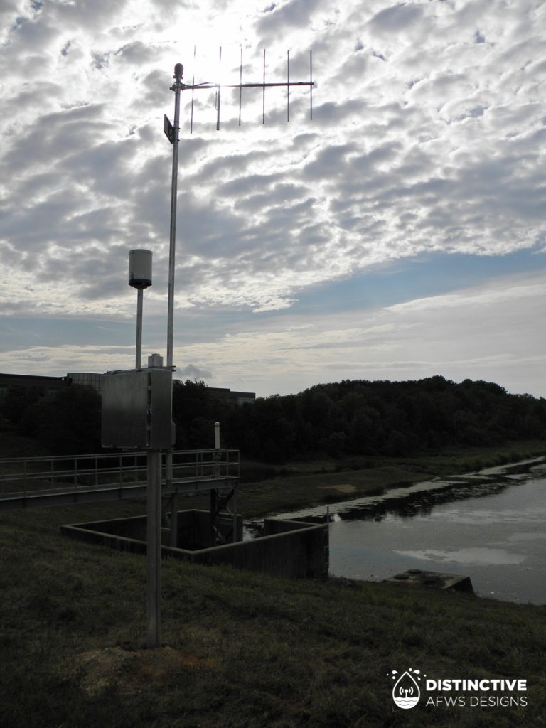 Design and install with ongoing maintenance to an ALERT2 rainfall and water level gauging station on a stormwater retention pond near Columbia, Maryland