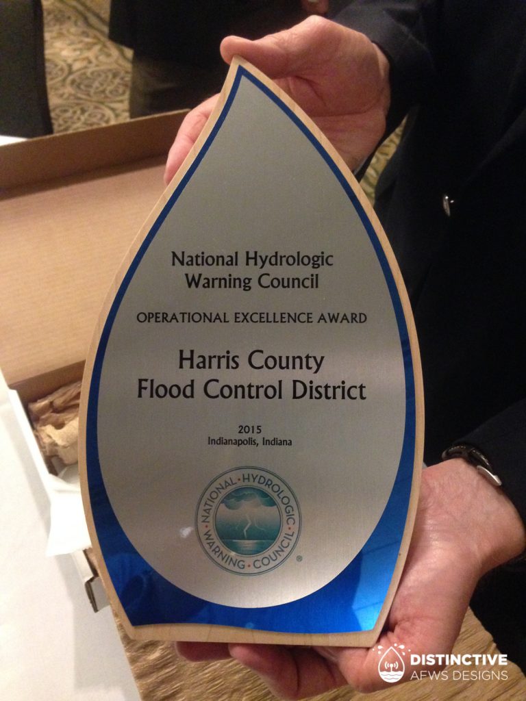 NHWC "Operational Excellence Award" given to Harris County Flood Control District for system installed by Distinctive AFWS Designs, Inc.