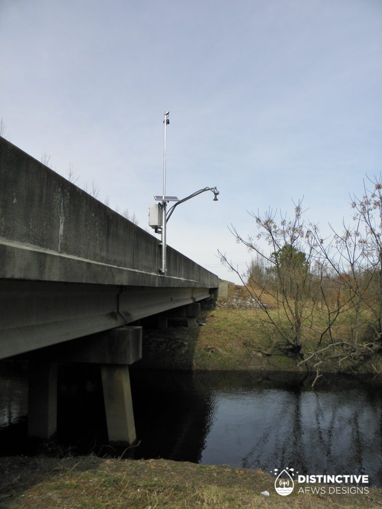 Installed ALERT2 (via cellular) water level monitoring station at Little Raft Swamp, in Red Springs, North Carolina
