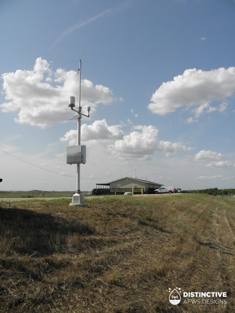 Village Creek Dewatering station, one of 20 installed weather monitoring stations for the City of Fort Worth, Texas